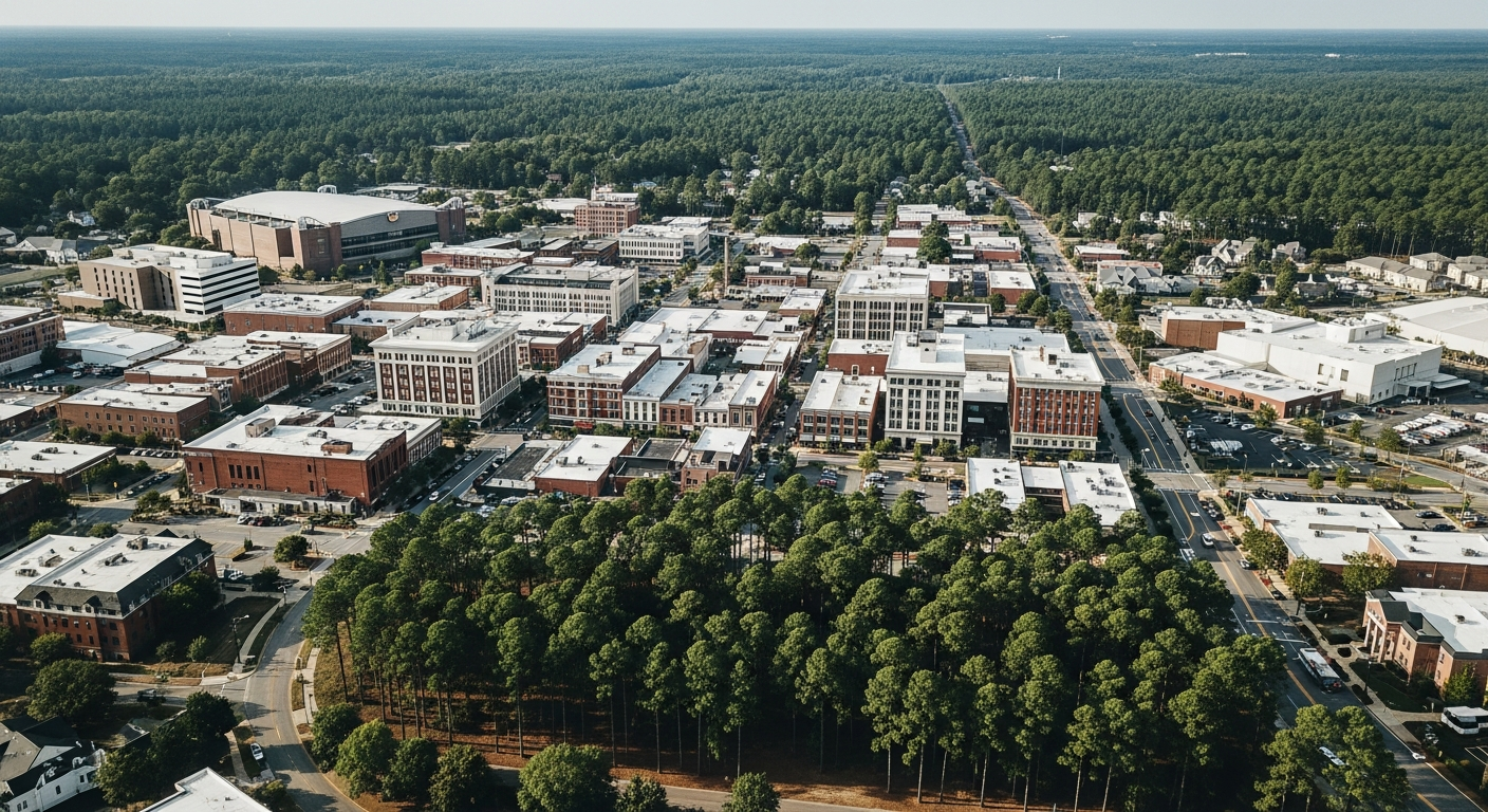 Fayetteville, Cumberland County regional view — Sandhills / Cape Fear
