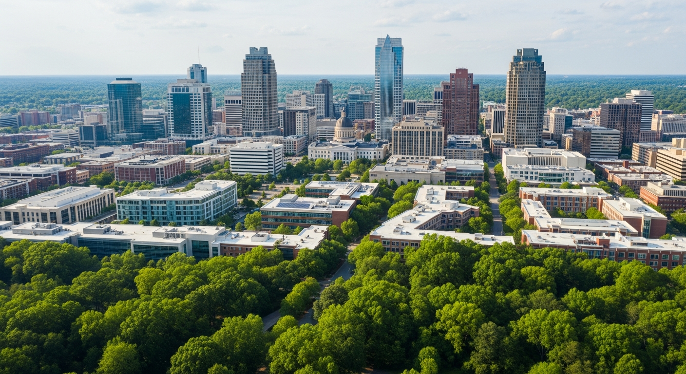 Raleigh, Wake County regional view — Research Triangle