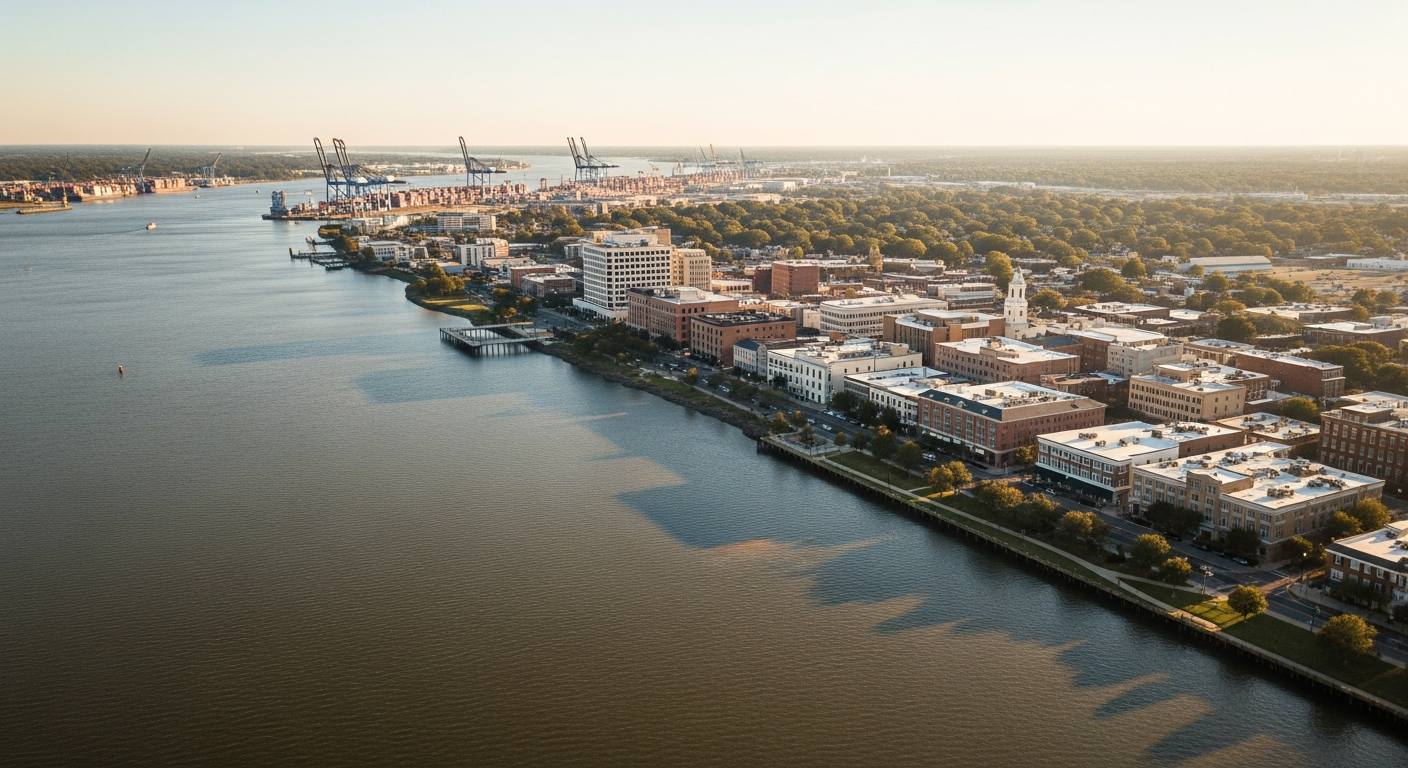 Wilmington, New Hanover County regional view — NC Coast / Cape Fear