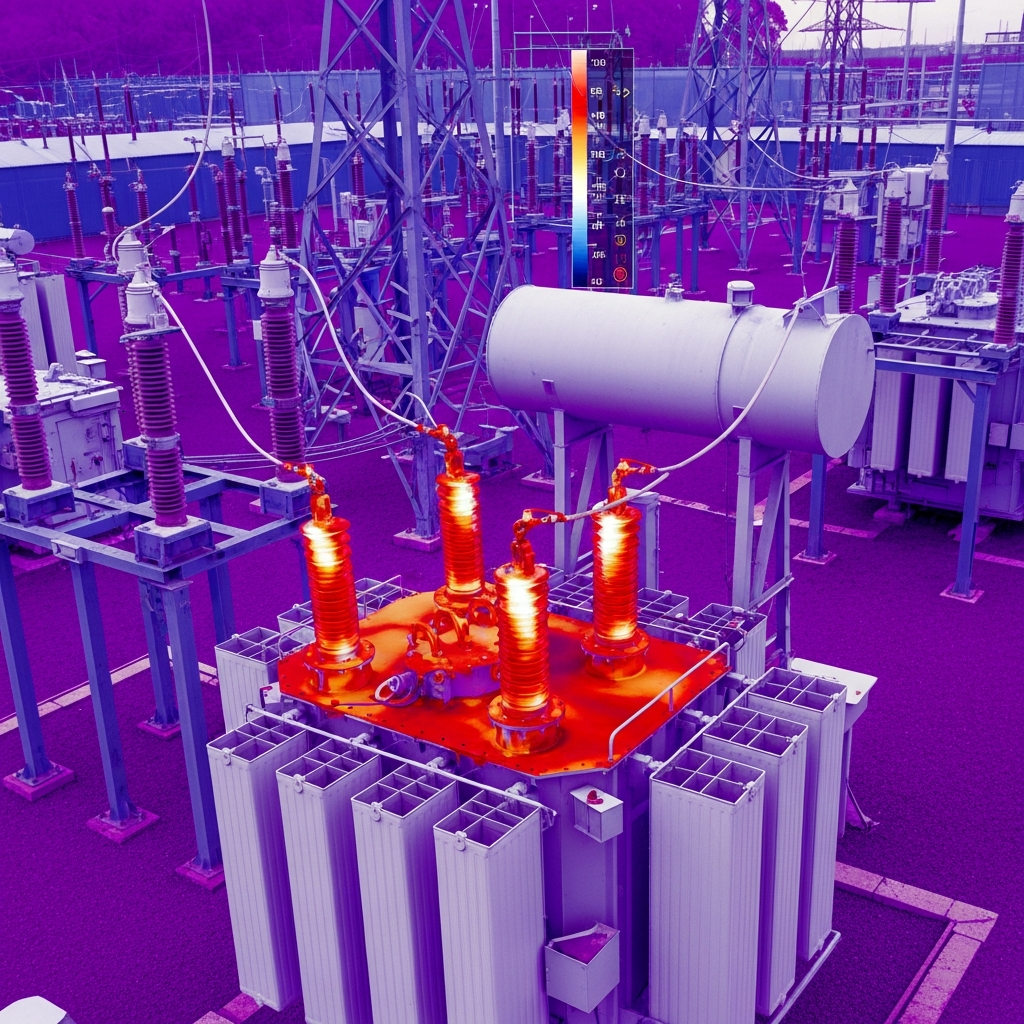 Drone thermal inspection of electrical substation transformers